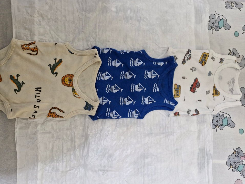 Nakışlı Mavi Erkek Bebek Atlet Zıbın - Görsel 2