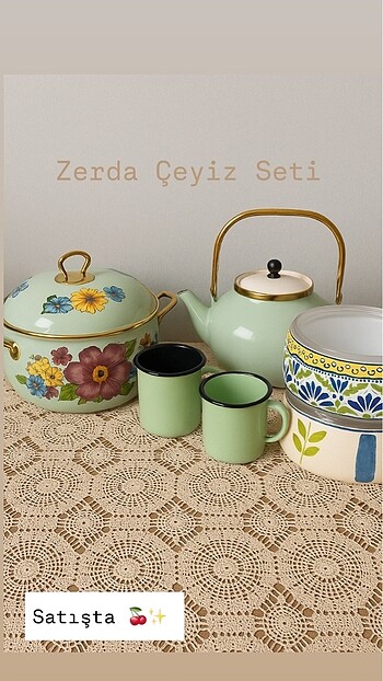 Diğer Zerda çeyiz seti Emaye