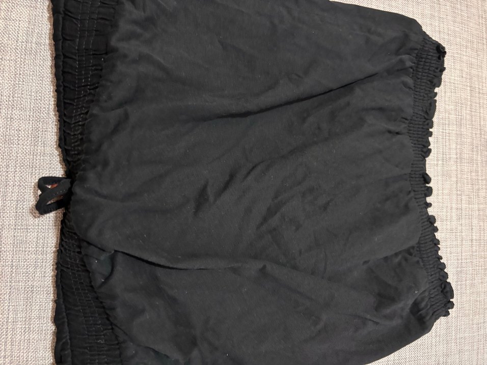 Siyah Kemerli Keten Mini Straplez Tulum - Görsel 3