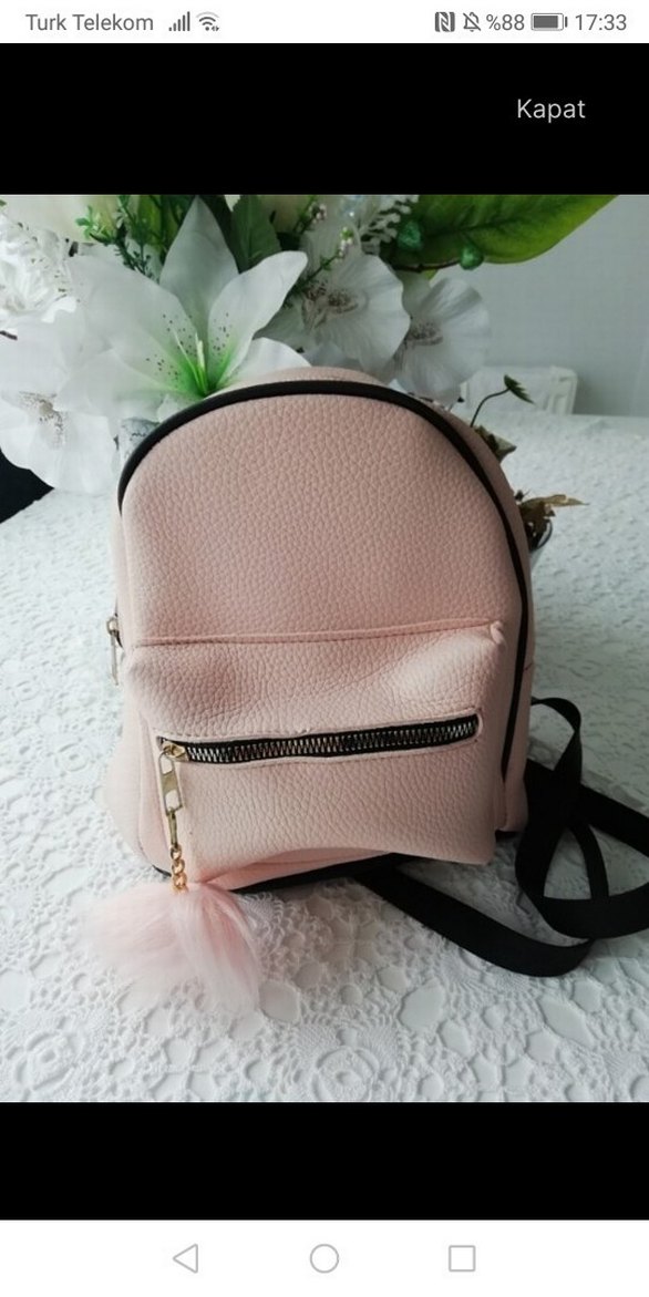 Pembe Kadın Sırt Çantası - Görsel 2