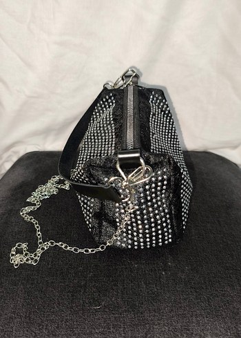 Parlak Siyah Payetli Kadın Çanta - Görsel 3
