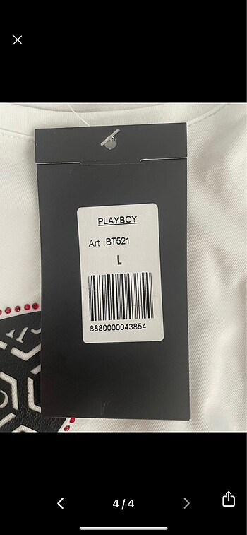 l Beden beyaz Renk playboy tshirt y2k