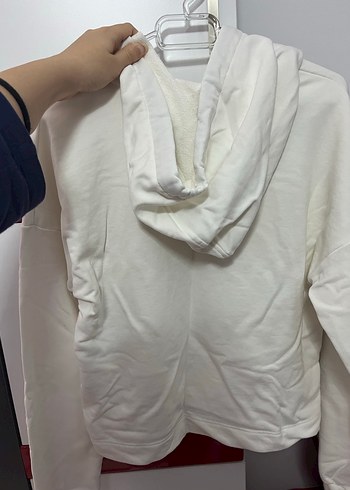 m Beden Beyaz Hummel Kapüşonlu crop Sweatshirt