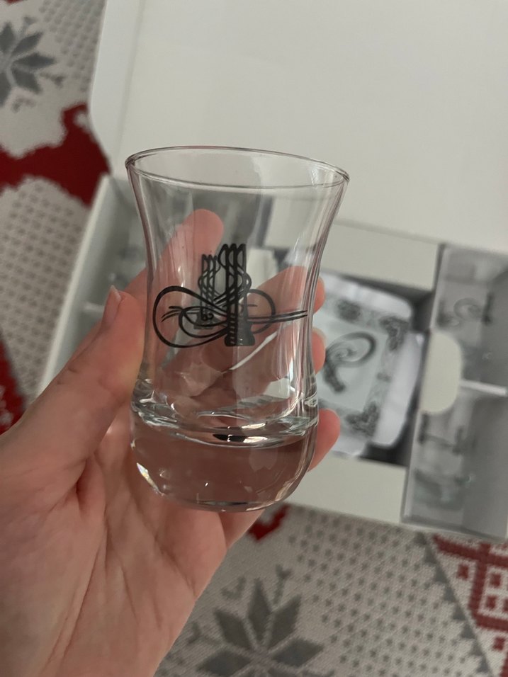 Desenli 6'lı Cam Bardak Seti - Görsel 3