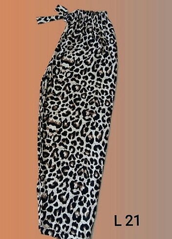Süet leopar desenli pantolon 3XL-4XL-5XL 