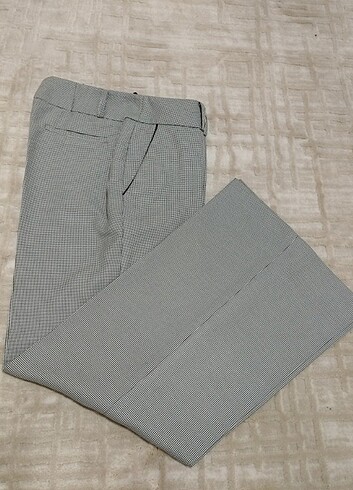 36 Beden Koton - Kazayağı Desenli Pantolon