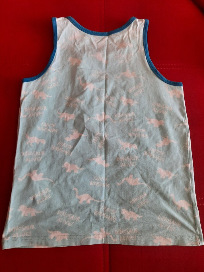 Mavi Dinozor Baskılı Çocuk Atlet - Görsel 3