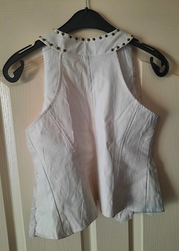 Beyaz Kürklü Kolsuz Yelek - Görsel 3