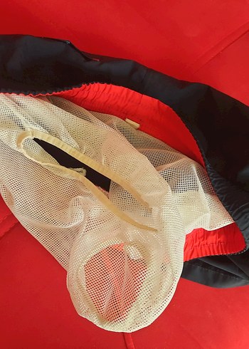 Düz lacivert Kemerli Erkek Mini Şort - Görsel 6