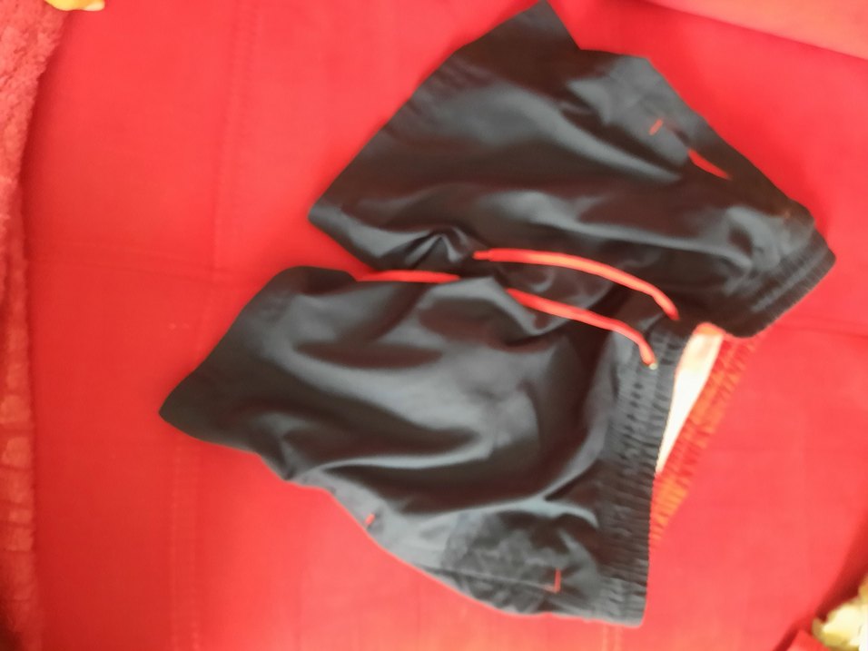 Düz lacivert Kemerli Erkek Mini Şort - Görsel 3