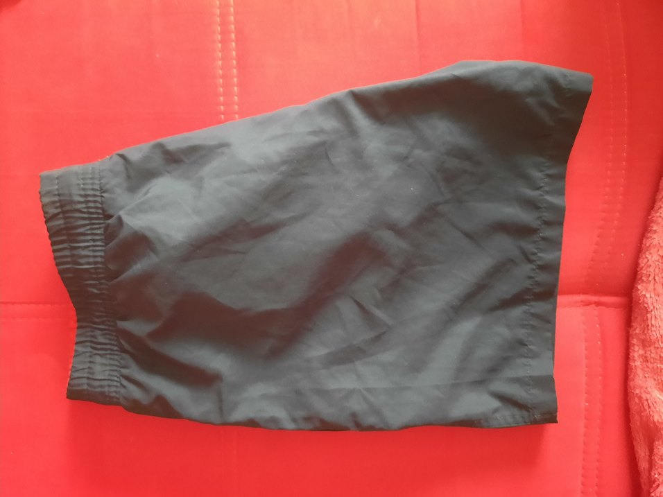 Düz lacivert Kemerli Erkek Mini Şort - Görsel 4