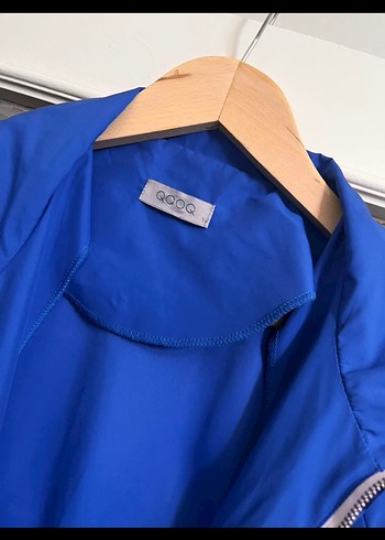 Mavi Midi Boy Rahat Kesim Yağmurluk - Görsel 2