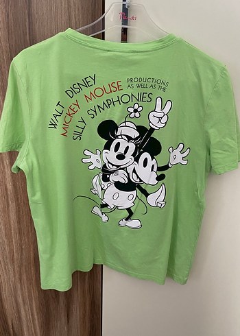 l Beden Zara Mickey Mouse Baskılı Kadın Tişört