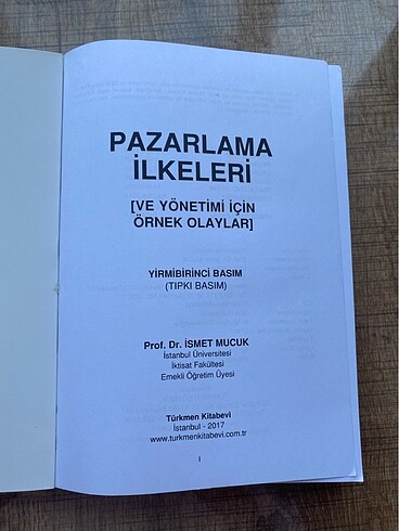  Beden Renk Pazarlama ilkeleri Prof. Dr. İsmet Mucuk 21. Basım