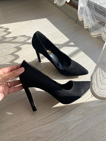 36 Beden siyah Renk Bambi süet stiletto