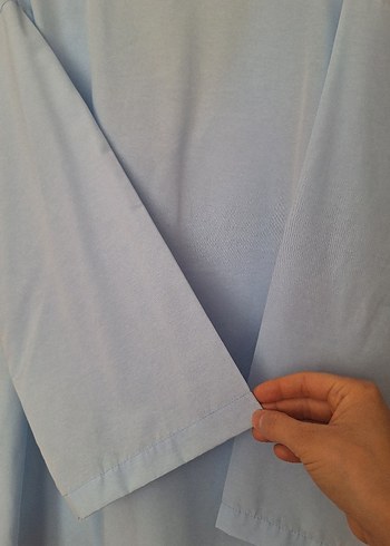 Mavi V Yakalı kimono - Görsel 5