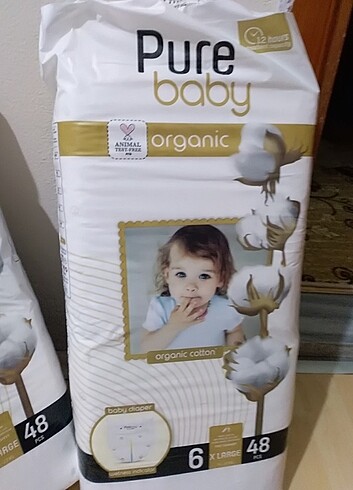 6 Numara organik bebek bezi 