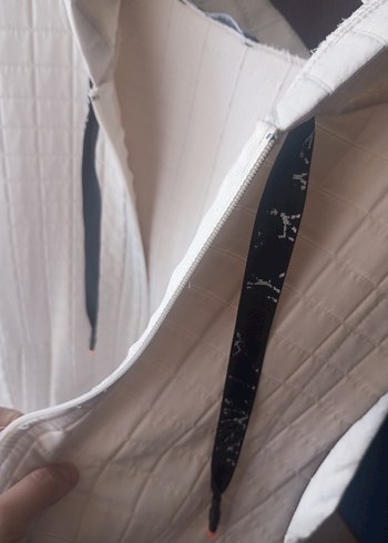 Yüksek Yakalı, Fermuarlı Kadın Kolsuz Keten Yelek - Görsel 2