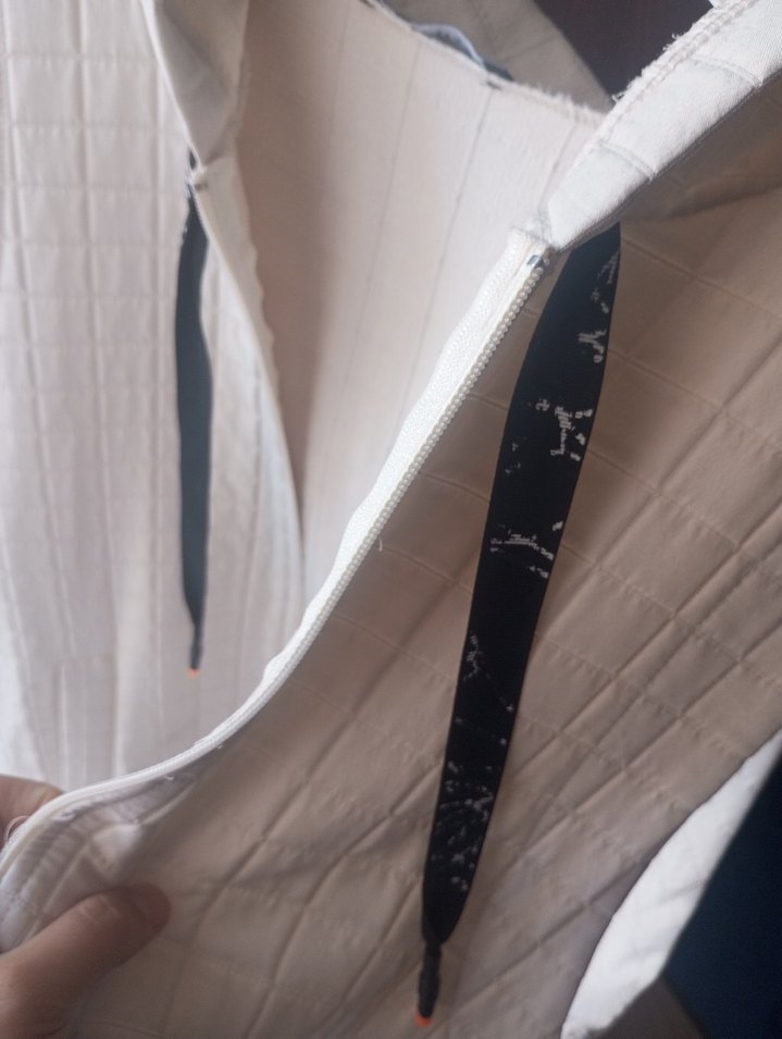 Yüksek Yakalı, Fermuarlı Kadın Kolsuz Keten Yelek - Görsel 2