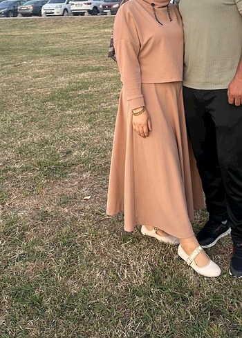 Bej Drapeli Armine Kadın Uzun Takım - Görsel 3