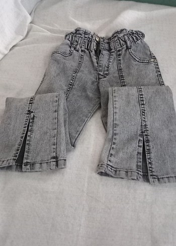 Kız Çocuk Gri Denim Pantolon - Görsel 2