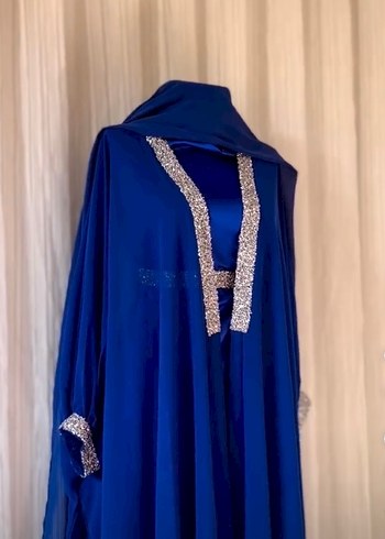 Uzun Mavi Bohem Salaş Kadın Abiye - Görsel 2