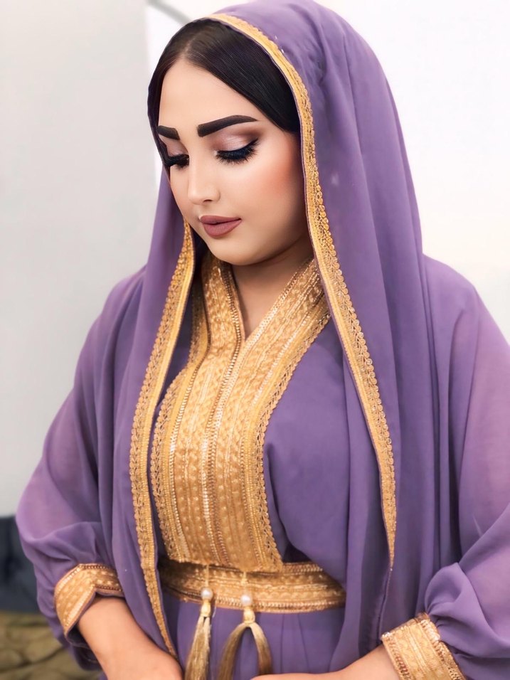 Mor Etnik Desenli Uzun Salaş Kadın Elbise - Görsel 3