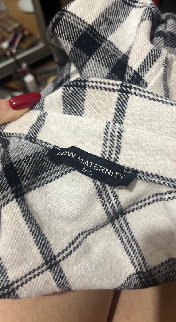 Gri Kareli Düğmeli Kadın Gömlek - Görsel 3