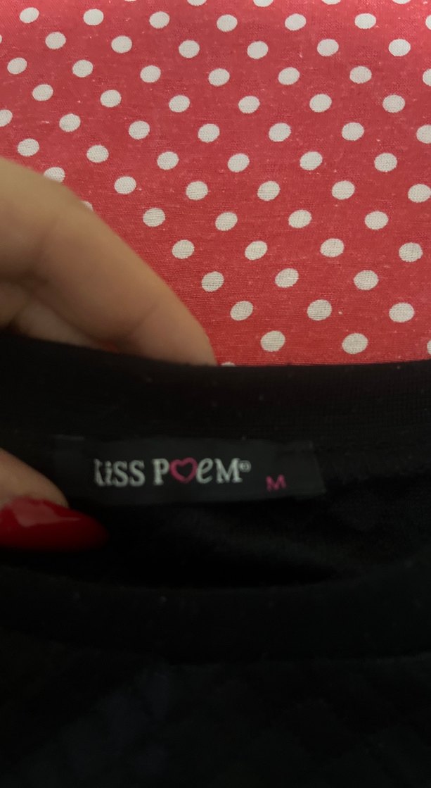 Siyah Beyaz Baskılı Kadın Sweatshirt - Görsel 2