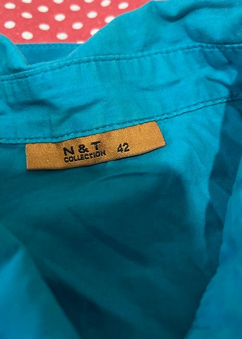 Mavi Uzun Kollu Keten Bohem Gömlek - Görsel 4