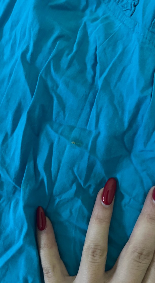 Mavi Uzun Kollu Keten Bohem Gömlek - Görsel 3