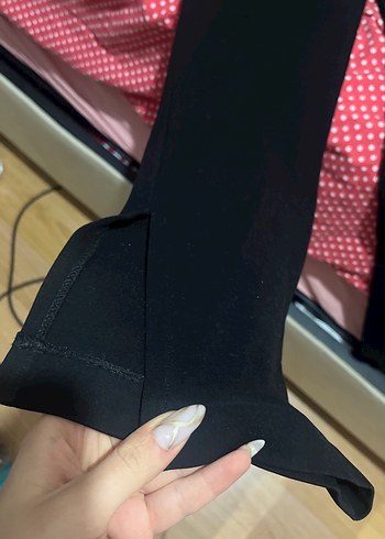 Kadın Siyah Kemerli Kumaş Pantolon - Görsel 2