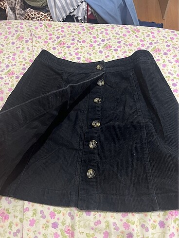 H&M Kadife a kesim etek