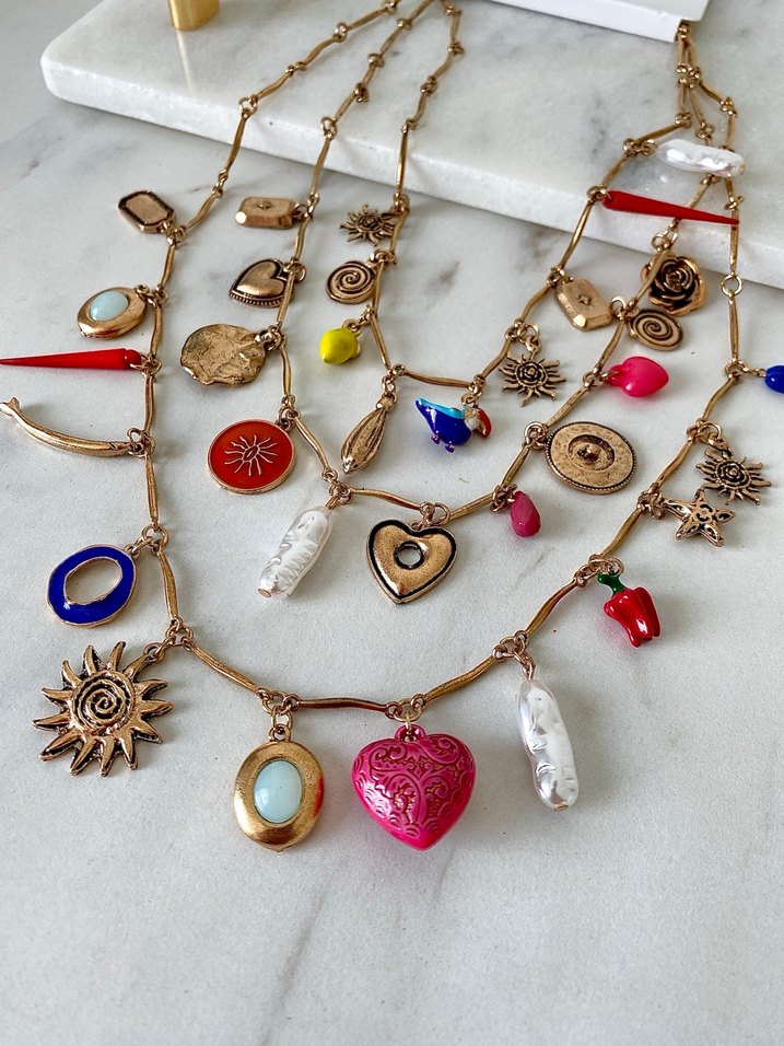 Renkli Bohem Zincir Detaylı Kadın Kolye - Görsel 2