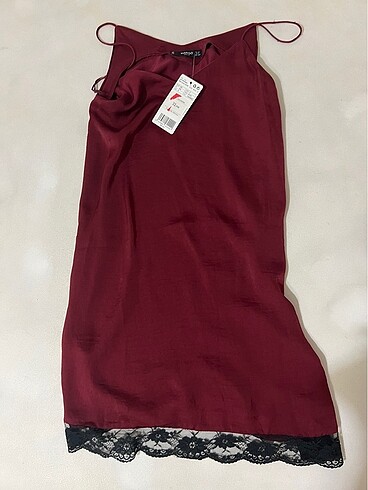 xs Beden bordo Renk Mango sexy elbise