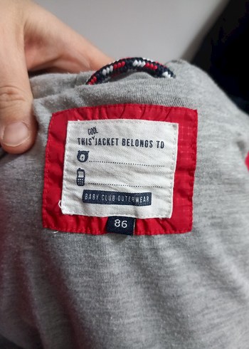 Kırmızı Fermuarlı Erkek bebek Mont - Görsel 5