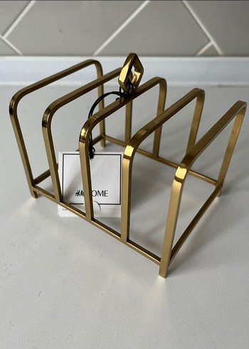 H&M Home Parlak Altın Renkli MHOME Kaşık Çatal Tutucu