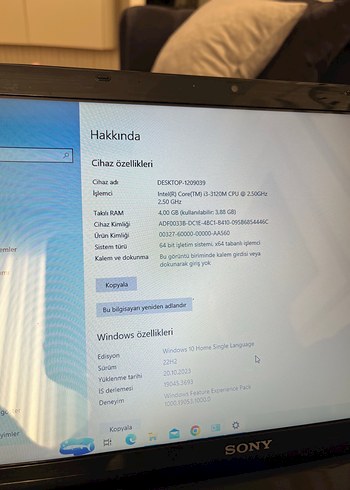 Sony Vaio Dizüstü Bilgisayar - Görsel 9