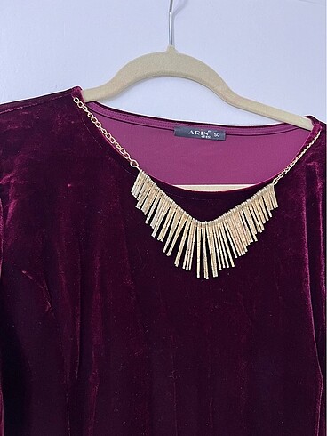 Kadife elbise - Görsel 2