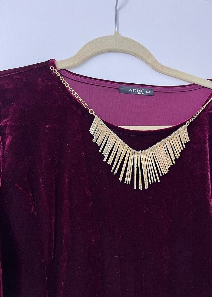 Kadife elbise - Görsel 2