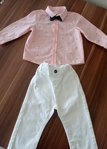 LCW Waikiki erkek bebek gömlek pantolon takım