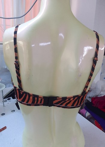 Kahverengi Zebra Desenli Mini Bikini - Görsel 9