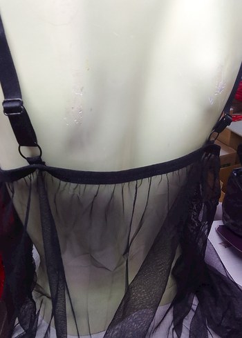 Siyah Uzun Dantel Hemşirelik Korsesi - Görsel 6