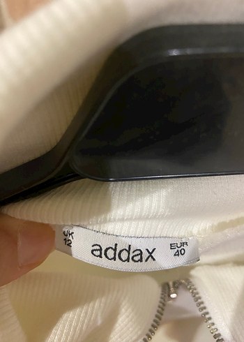 40 Beden beyaz Renk Addax Fermuarlı Sweatshirt