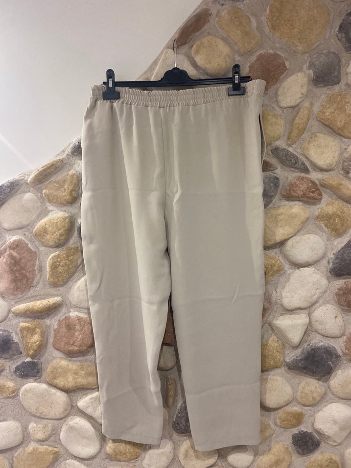 Bej mevsimlik Midi Kadın Pantolon - Görsel 3