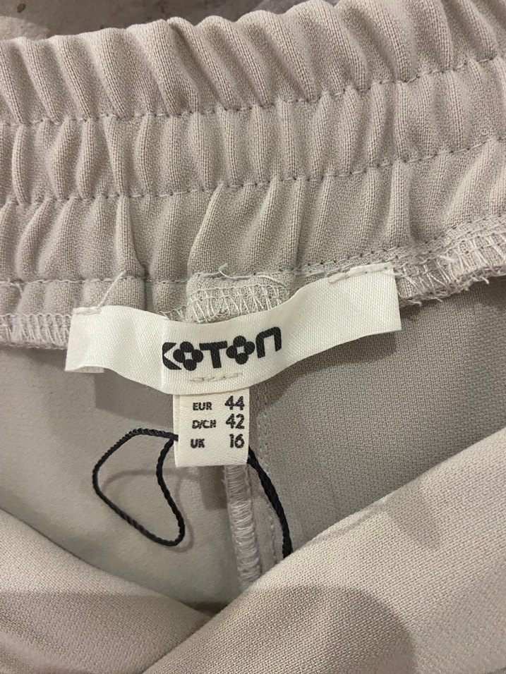 Bej mevsimlik Midi Kadın Pantolon - Görsel 2