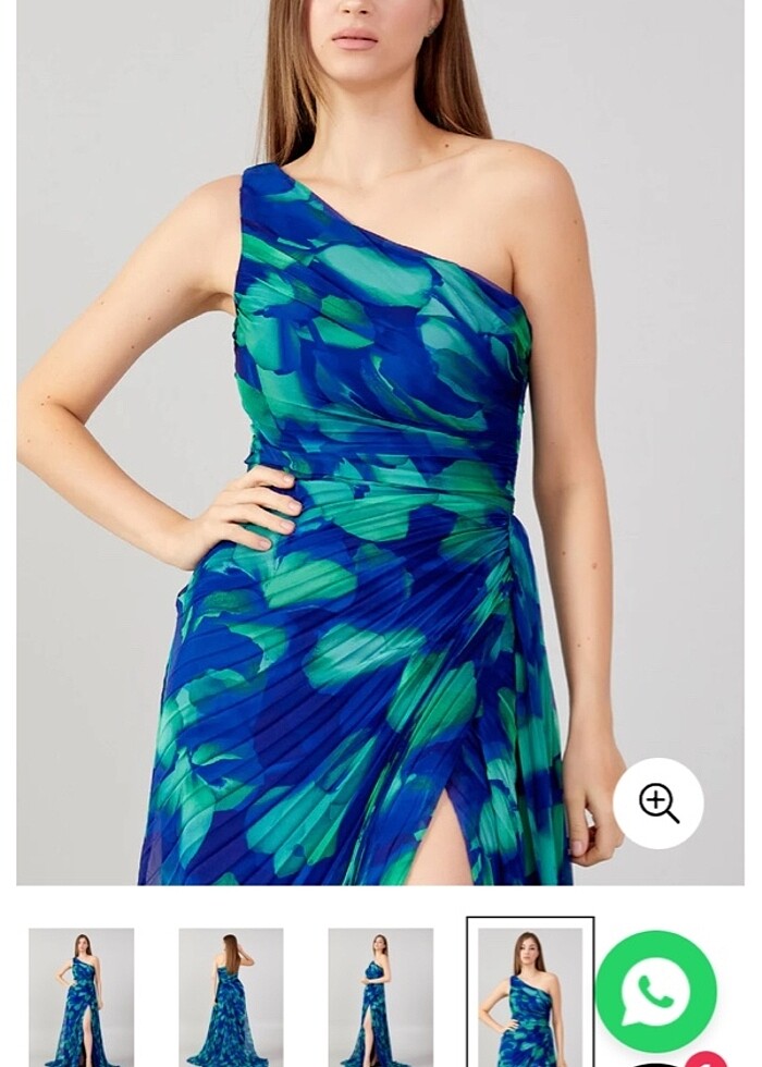 Şifon abiye elbise - Görsel 2