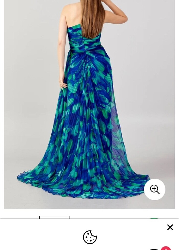 Şifon abiye elbise - Görsel 3