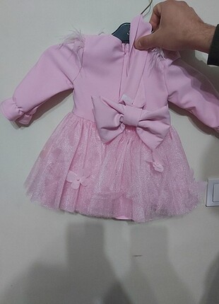 xl Beden pembe Renk Anne kız elbjse kombini 