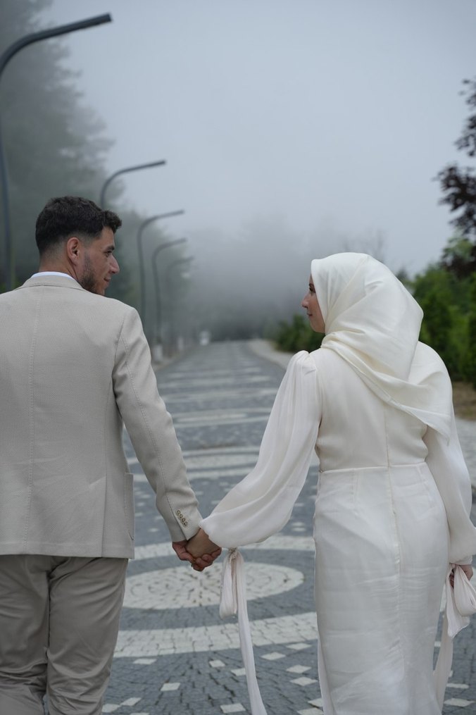 şifon nişan elbisesi - Görsel 3